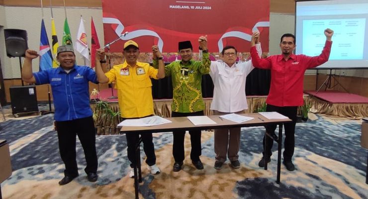 Pilkada Magelang 2024, 5 Parpol Bentuk Koalisi Besar, Usung Paslon Grengseng dan Sahid