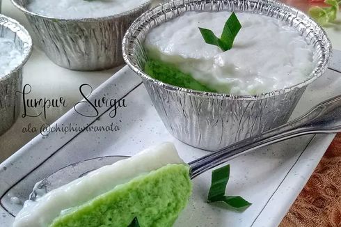 Resep Lumpur Surga Lembut Banjarmasin, Puding Santan 2 Lapis