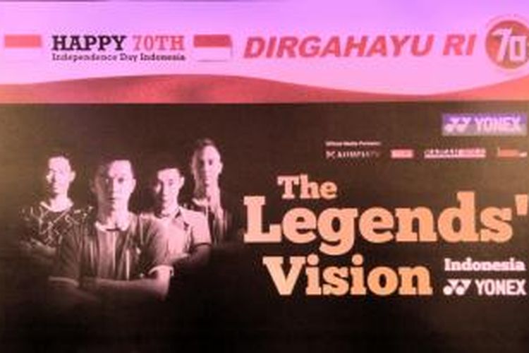 Yonex The Legends' Vision yang berlangsung di Jakarta, Senin (17/8/2015).