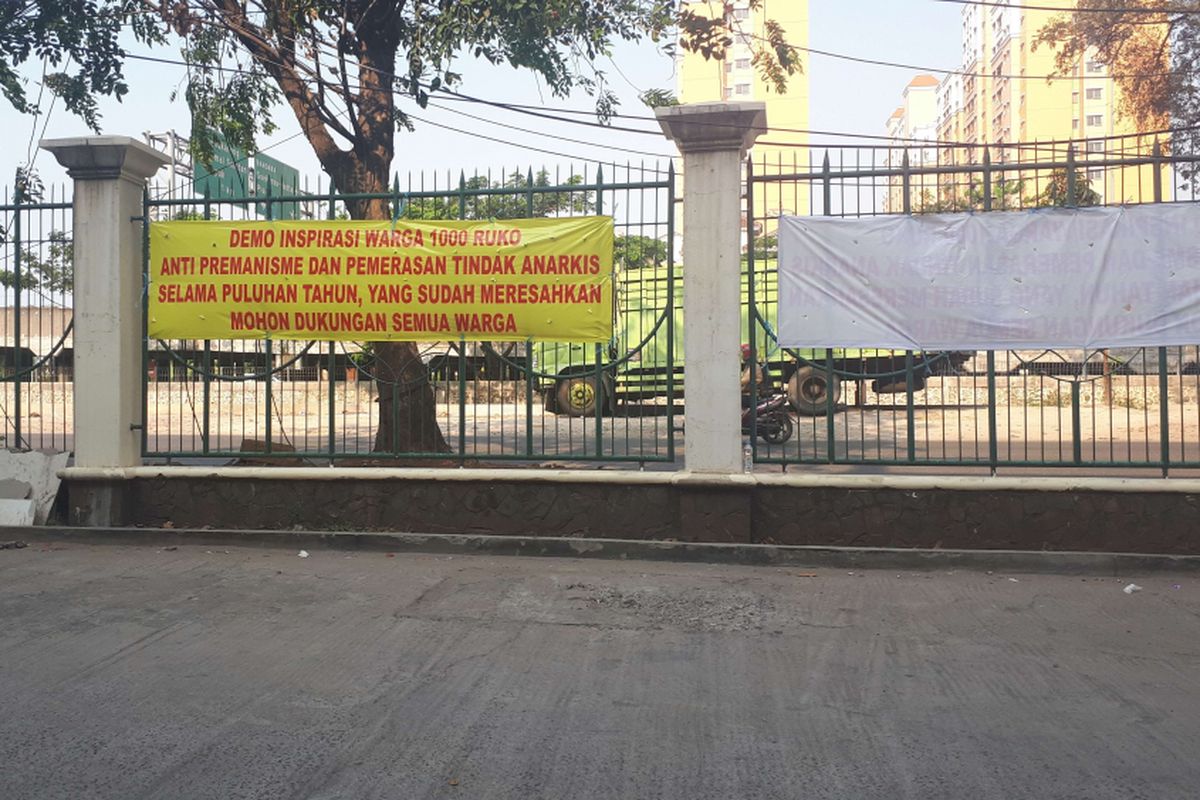 Rencana demo penyampaian aspirasi warga atas pemerasan uang oleh preman di Komplek Ruko Seribu Cengkareng, Jakarta Barat. Foto diambil Selasa (27/8/2018).
