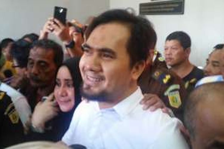 Saipul Jamil di Kejaksaan Negeri Jakarta Utara, Senin (4/4/2016).