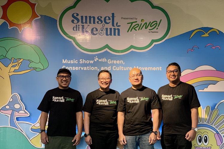 Konferensi pers festival musik Sunset di Kebun 2026 atau Sunset di Kebun Series 2026, berlangsung di Mal Senayan Park, Jakarta Selatan pada Selasa (5/5/2026).