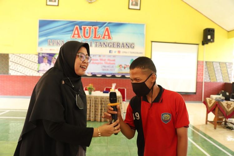 Pemerintah Kota (Pemkot) Tangerang memberikan edukasi kepada anak-anak di Lembaga Pembinaan Khusus Anak (LPKA) Kelas I Tangerang tentang pentingnya mengenali potensi diri, Rabu (8/2/2023).