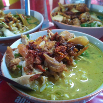 Soto Branggahan di Ngadiluwih Kabupaten Kediri, Jawa Timur.