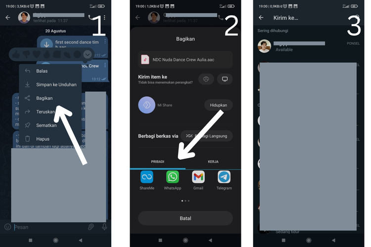 cara membagikan file telegram ke whatsapp 