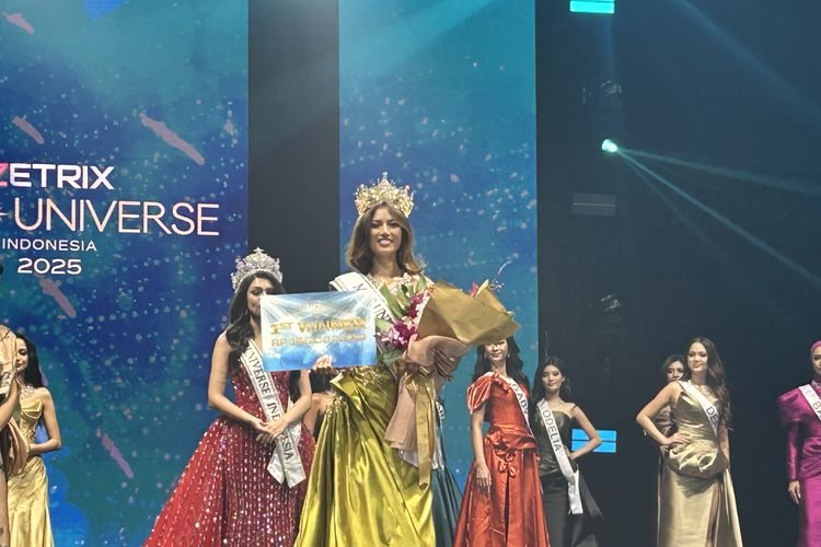 Sanly Liu resmi dinobatkan sebagai Miss Universe Indonesia 2025 pada malam Grand Final Zetrix Miss Universe Indonesia 2025 yang berlangsung di Opus Grand Ballroom, The Tribrata, Jakarta Selatan, Senin (22/9/2025).