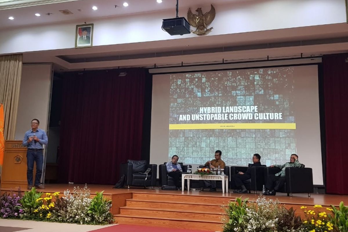 Fakultas Komunikasi Universitas Tarumanagara (Fikom Untar) menyenggarakan Konferensi Nasional Komunikasi Humanis (KNKH) mengangkat tema ?Etika Komunikasi Bisnis di Era Kontemporer? di Auditorium Gedung M Untar (15/11/2018).