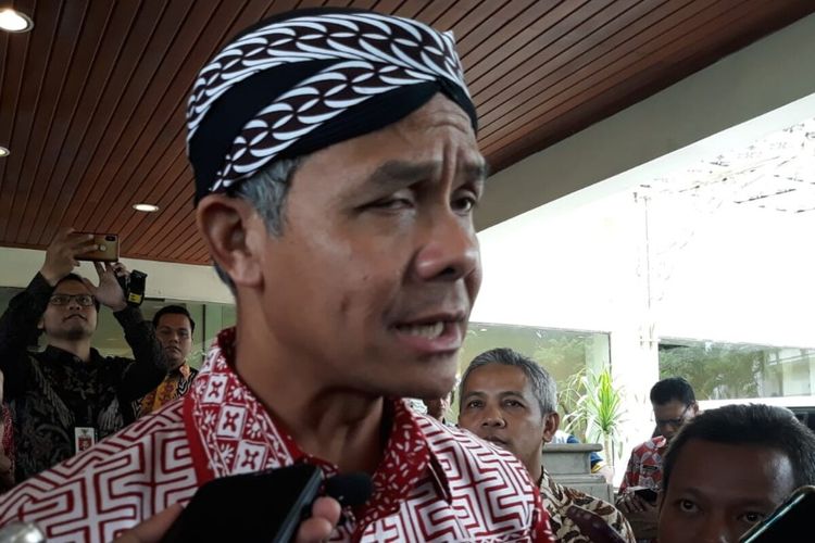 Gubernur Jateng Ganjar Pranowo di Solo, Jawa Tengah, Rabu (26/2/2020).