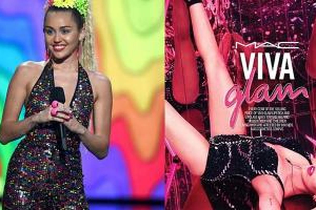 Aksi terbaru Miley Cyrus saat membintangi produk kecantikan MAC, kembali menuai protes.
