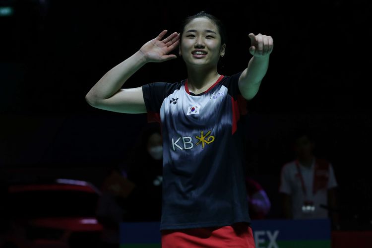 Tunggal putri Korea Selatan, An Se Young. Terkini, An Se Young berhasil meraih gelar juara Indonesia Masters 2023 seusai memenangi pertai puncak kontra wakil Spanyol, Carolina Marin, di Istora Senayan, Jakarta, Minggu (29/1/2023). (foto stok)