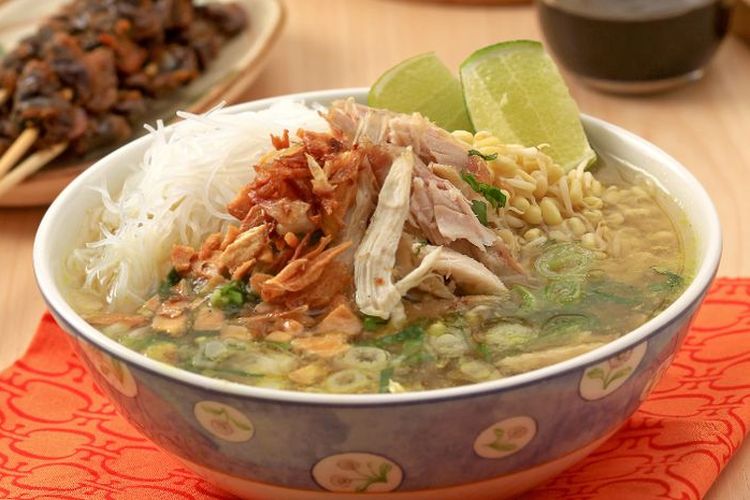 Ilustrasi soto ayam semarang. 