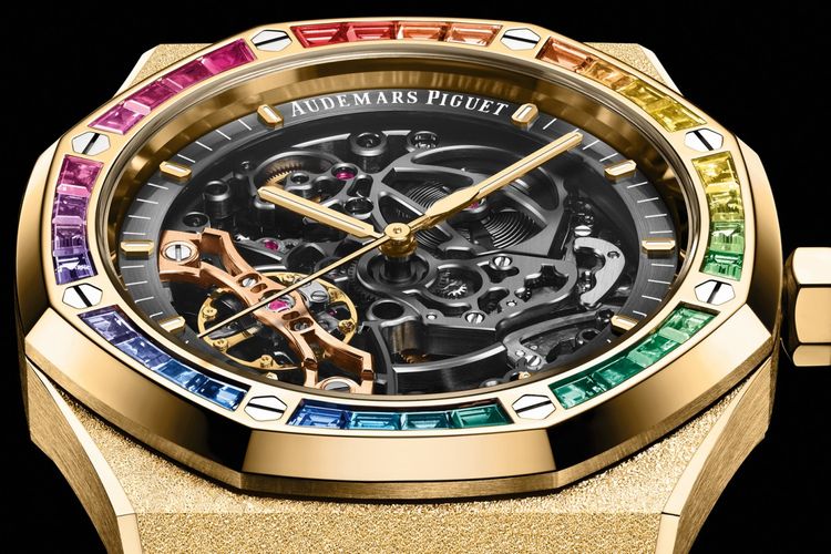 Audemars Piguet Royal Oak Double Balance Wheel Openwork Rainbow ref 15412BA.YG.1224BA.01