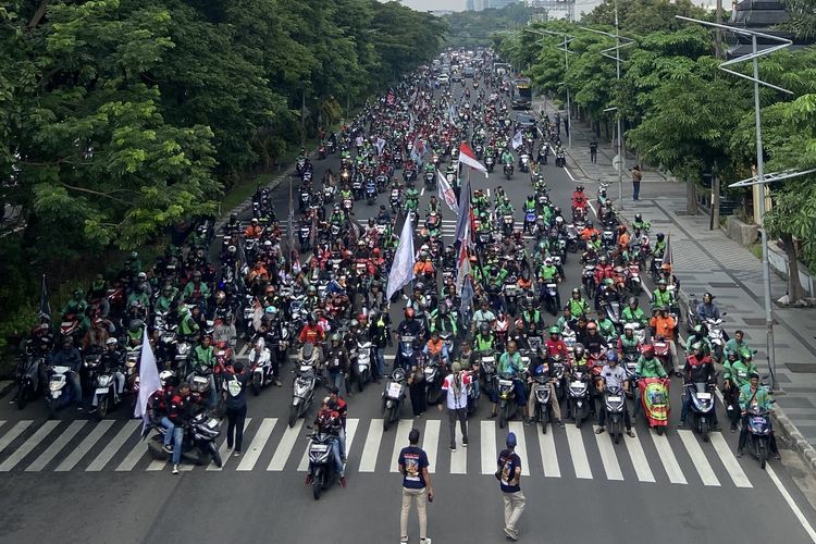 Aksi Solidaritas Ojol Dilindas Mobil Brimob Digelar di Palangka Raya, Kapolda: Silakan Demo