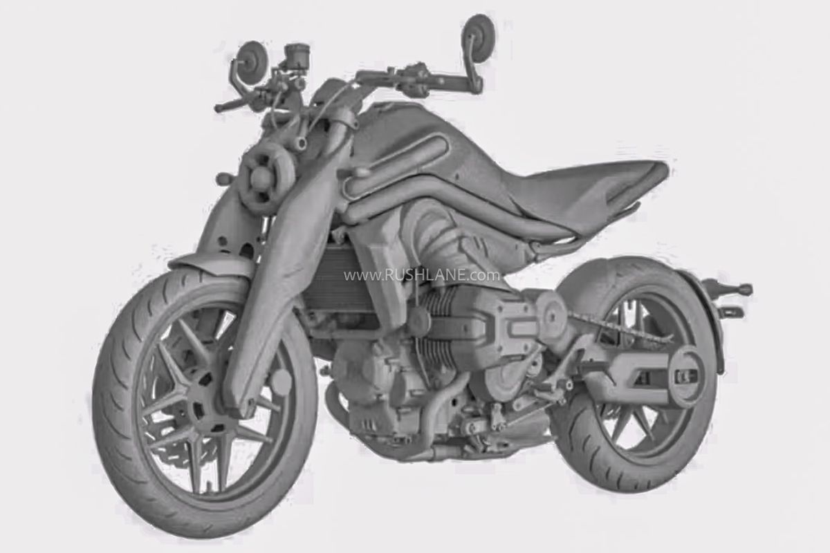 Gambar paten motor baru Benda dengan mesin 250cc boxer