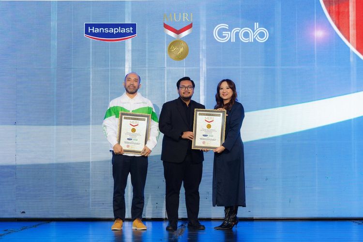2.238 Mitra Grab Ikuti Edukasi Perawatan Luka Hansaplast, Raih Rekor MURI