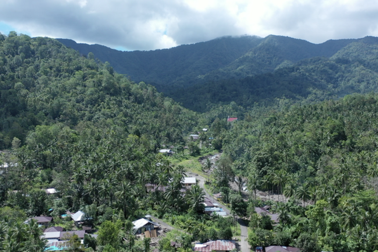 Wilayah Pulau Sangihe didominasi perbukitan
