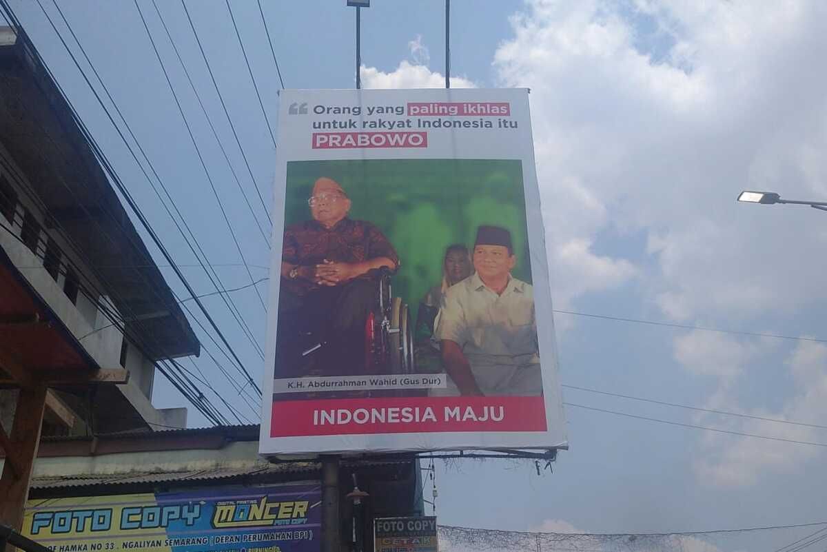 Muncul Baliho Gus Dur dan Prabowo Subianto di Semarang, Partai Gerindra Mengaku Tak Tahu