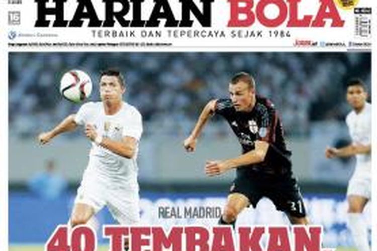 Cover Harian BOLA edisi Jumat (31/7/2015).
