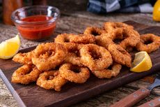 Resep Cumi Calamari, Cumi Goreng Tepung Bentuk Cincin