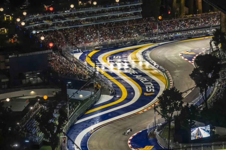 Ilustrasi sirkuit balap Grand Prix Formula 1 Singapura
