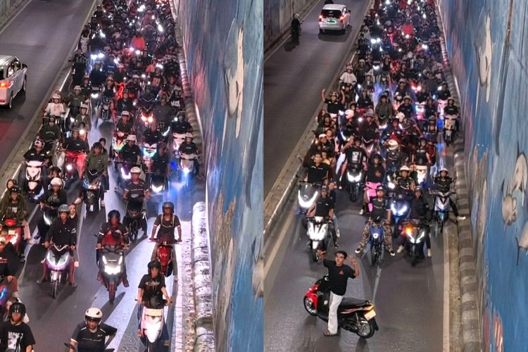 Motor Penuhi Underpass Unila Tiap Malam Minggu, Polisi Turun Tangan