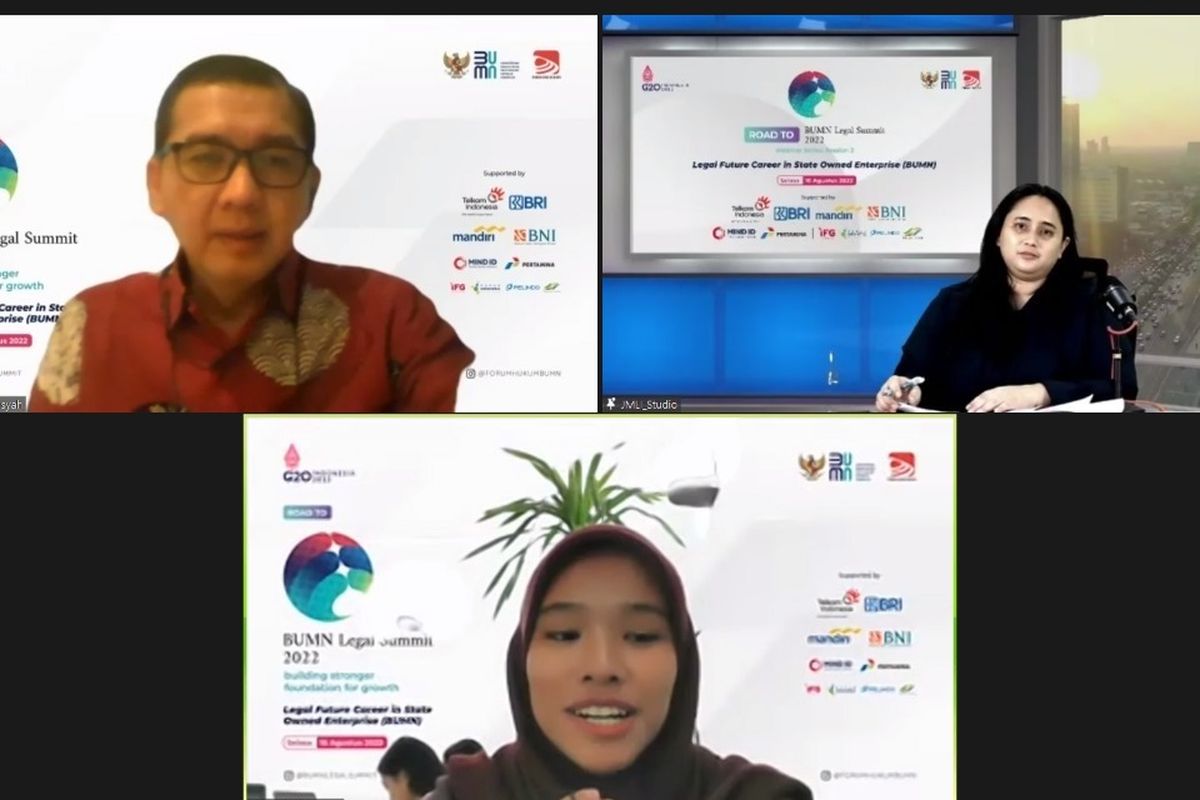 Forum Hukum BUMN menyelenggarakan webinar khusus bagi kalangan mahasiswa Fakultas Hukum yang berasal dari Perguruan Tinggi Negeri (PTN) perwakilan seluruh provinsi Indonesia.
