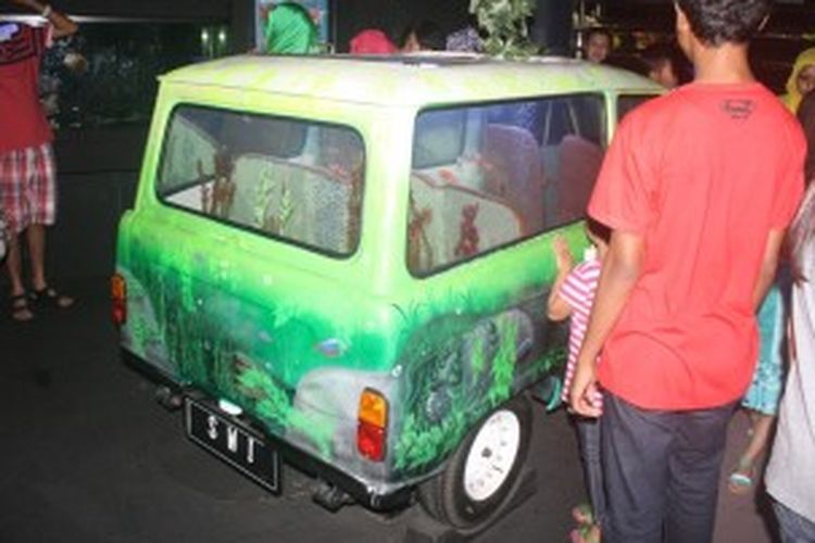 Wahana Aqua Car di Seaworld Indonesia, Jakarta.