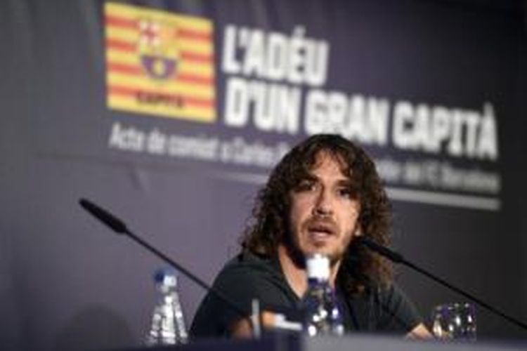 Kapten Barcelona, Carles Puyol, memutuskan pensiun dari sepak bola pada Kamis (15/5/2014).