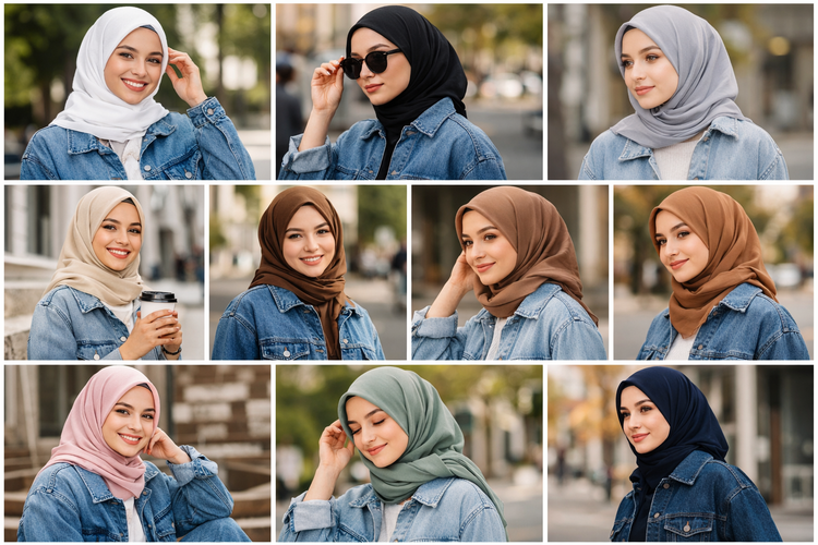 Baju Denim Cocok dengan Jilbab Apa? 10 Warna Ini Lagi Viral di TikTok