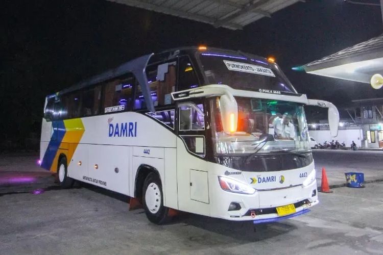 Ilustrasi bus DAMRI rute Jakarta-Purwokerto