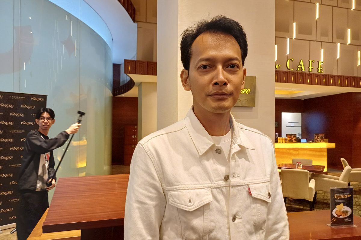 Fedi Nuril saat ditemui di peluncuran teaser trailer film Pangku di Kemang Village, Jakarta Selatan, Senin (8/9/2025).
