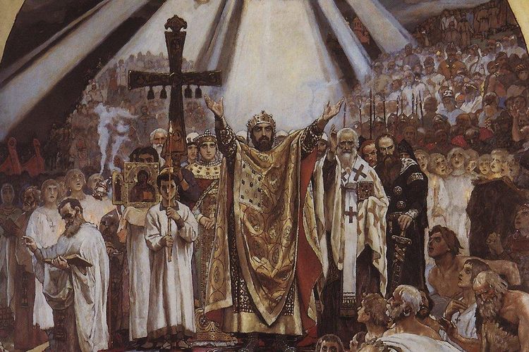 Lukisan pembaptisan Rus pada 1885-1896