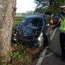 Diduga Mengantuk Saat Kemudikan Mobil, Seorang Polisi Tabrak Pohon di Kulon Progo