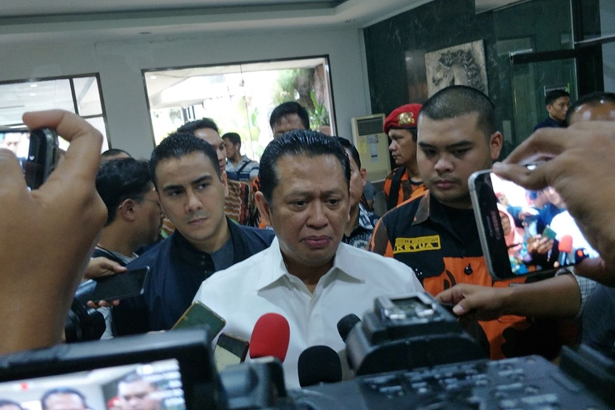 Ketua DPR RI Bambang Soesatyo di RS Pelni, Jakarta Pusat, Rabu (25/9/2019).