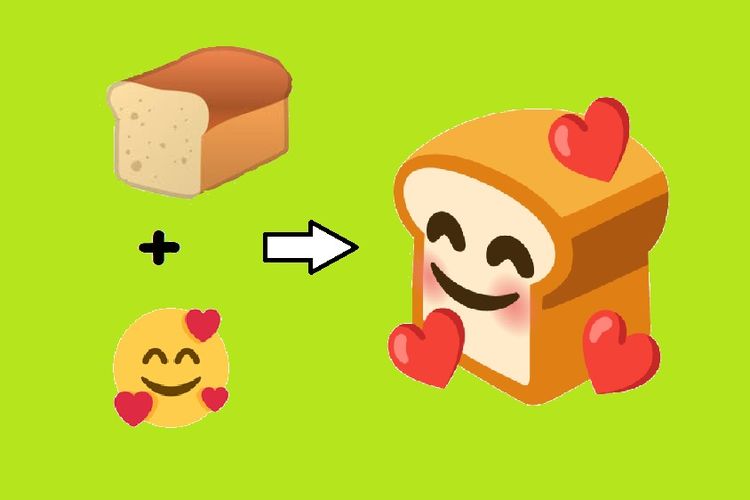 Ilustrasi cara membuat stiker WhatsApp dari gabungan dua emoji