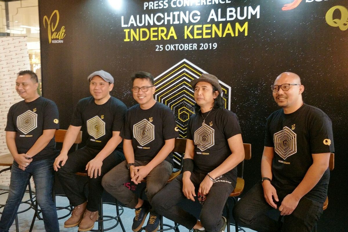 Padi Reborn dalam jumpa pers rilis album terbaru di Plaza Indonesia, Jakarta Pusat, Jumat (25/10/2019).