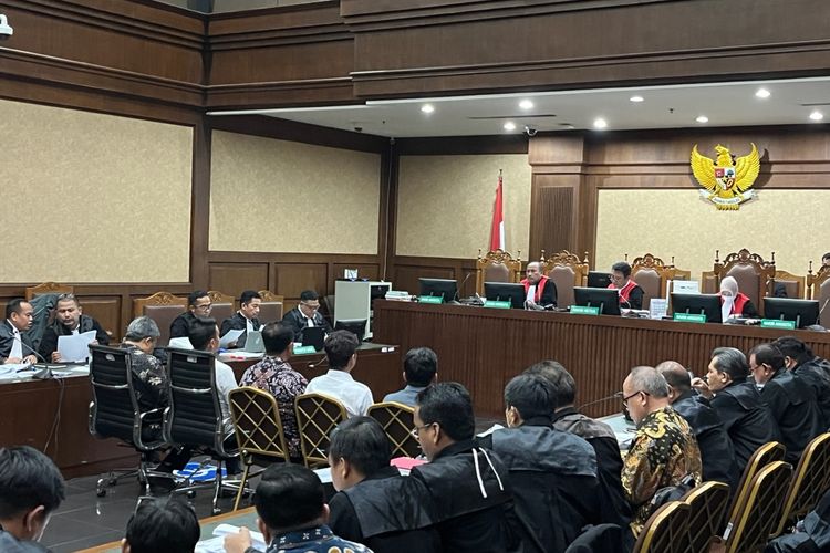 Sidang lanjutan perkara dugaan pemerasan dan gratifikasi yang menjerat mantan Menteri Pertanian (Mentan) Syahrul Yasin Limpo (SYL) di Pengadilan Tipikor Jakarta, Rabu (15/5/2024).