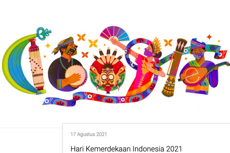 Google Doodle hari ini tampilkan tema Hari Kemerdekaan Indonesia