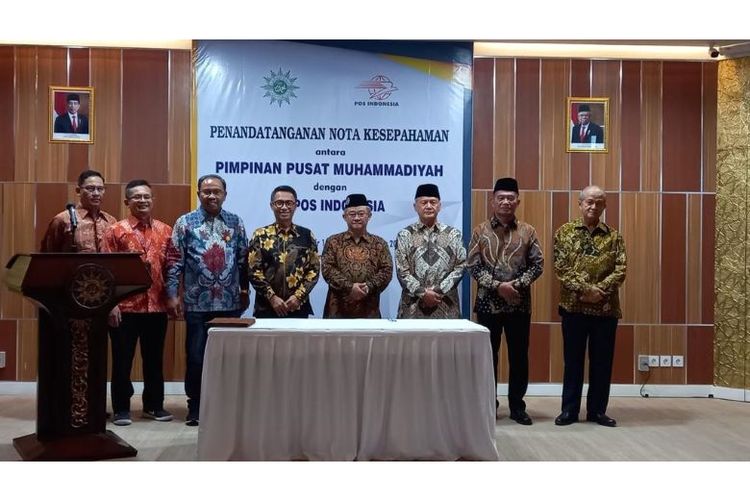 Pos Indonesia dan PP Muhammadiyah menandatangani MoU tentang pemanfaatan produk dan layanan PT Pos Indonesia (Persero) untuk mendukung program kerja PP Muhammadiyah.