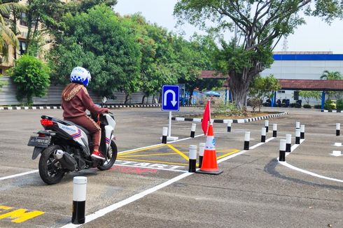 Ujian Praktik SIM C dengan Trek Baru di Satpas Daan Mogot, Bisa Pakai Motor Matik atau Manual