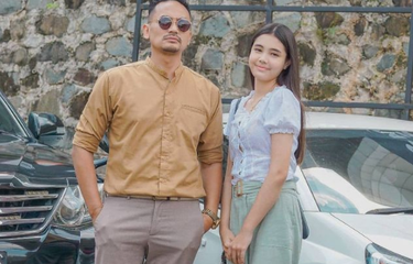 Lea Ciarachel pemeran Zahra di Suara Hati Istri bersama pak Tirta