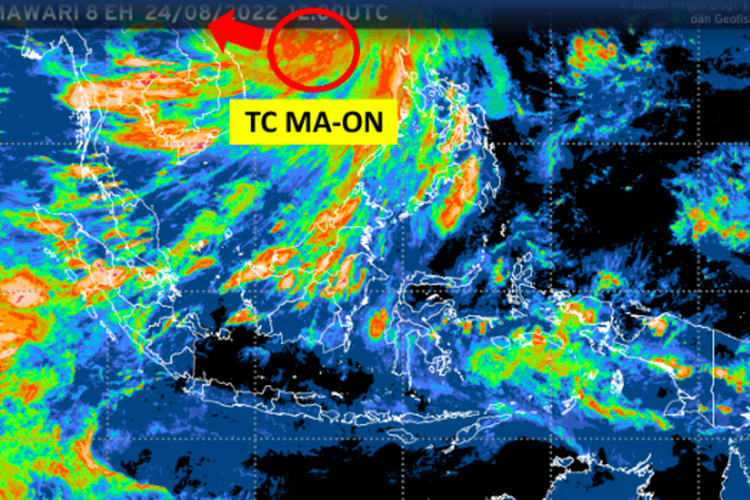 Gambar satelit siklon tropis Ma-On