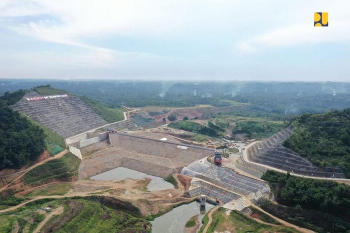 Bendungan Margatiga di Kabupaten Lampung Timur, Provinsi Lampung.