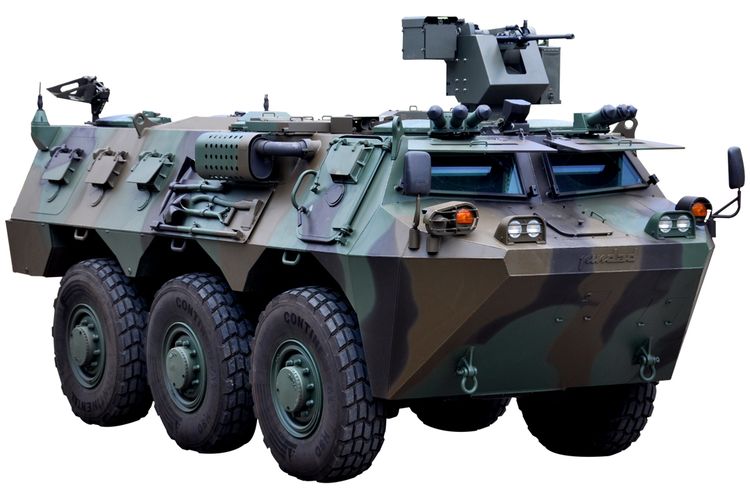 Panser Anoa 6x6 Anoa APC (Armoured Personnel Carrier) buatan PT Pindad.