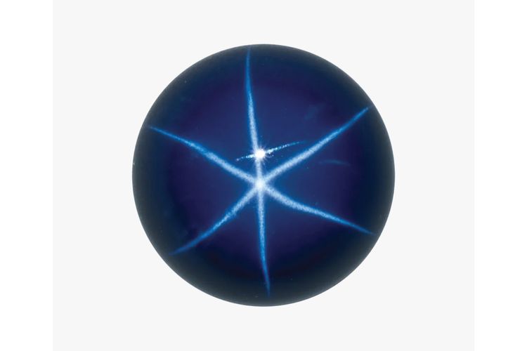 Ilustrasi batu safir bintang