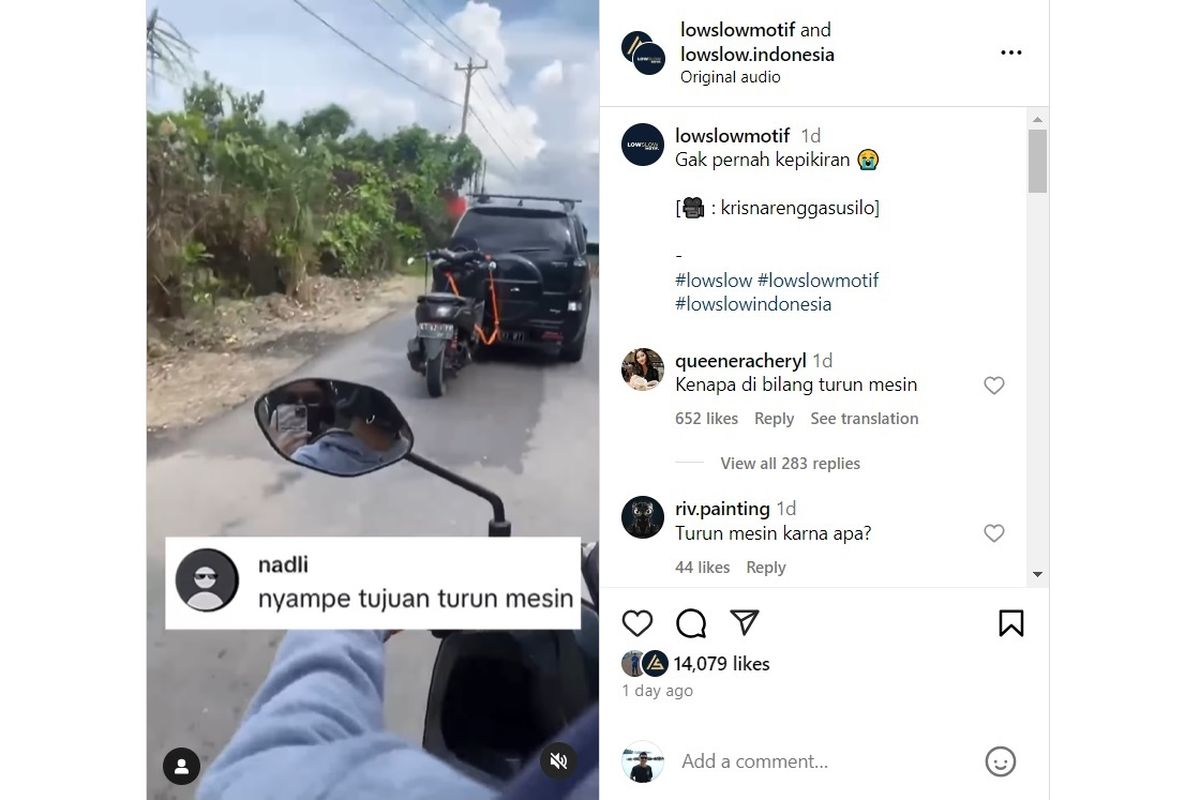 Video Nmax Mogok Lalu Diderek Mobil, Bisa Berdampak ke CVT?