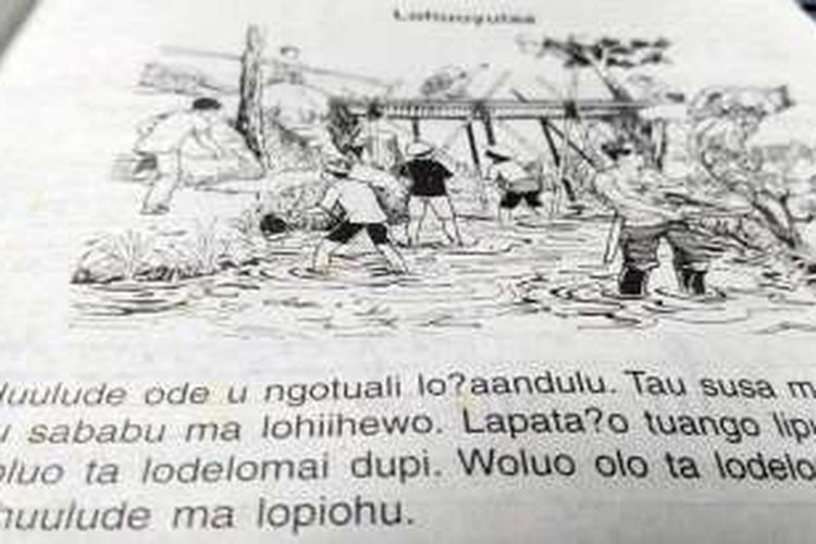 Buku Bahasa Gorontalo yang diajarkan kepada siswa Sekolah Dasar di Kota Gorontalo. Banyak materi yang sudah tidak sesuai dengan kondisi saat ini 