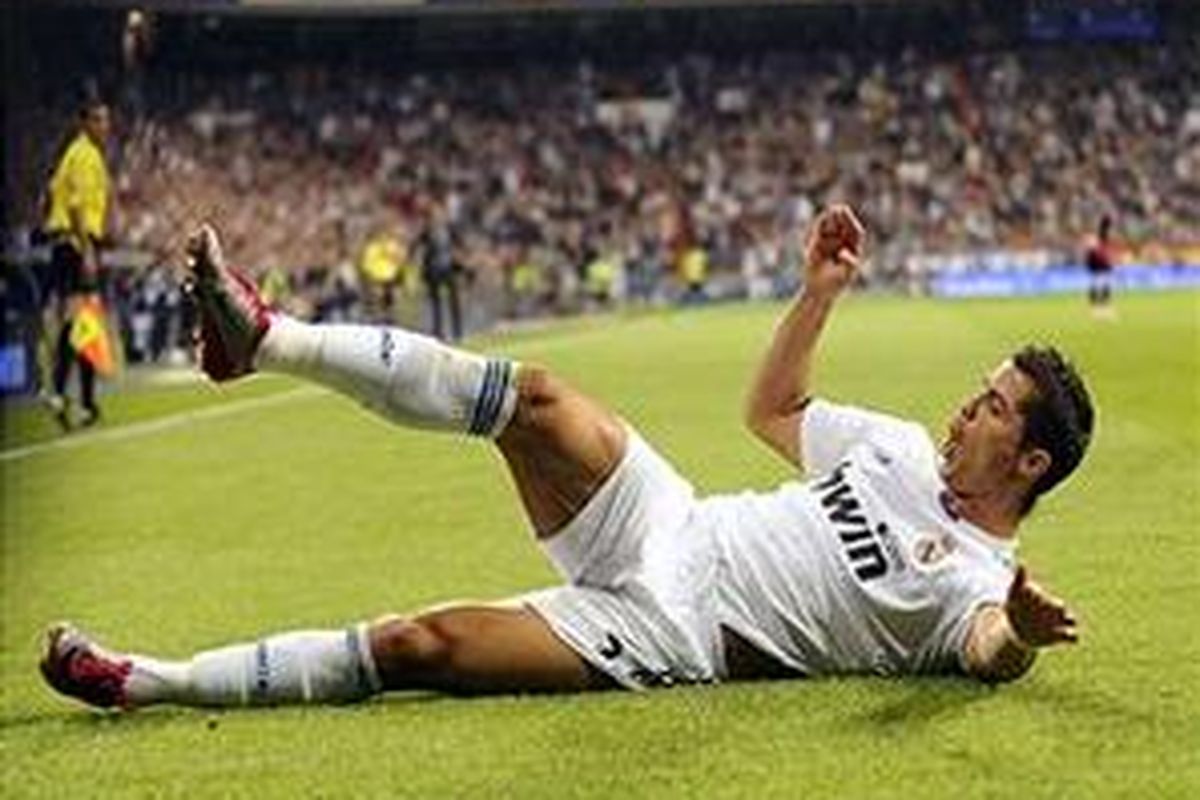 Gelandang Real Madrid, Cristiano Ronaldo.