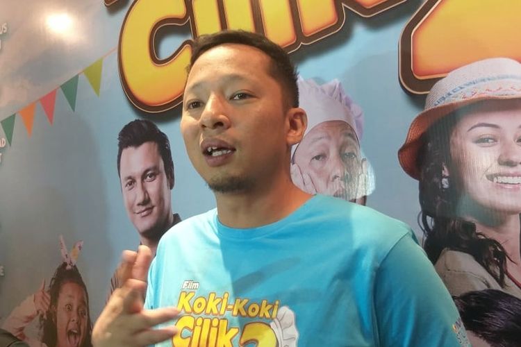 Artis peran Ringgo Agus Rahman saat ditemui di jumpa pers peluncuran poster dan trailer film Koki Koki Cilik 2 di XXI Kota Kasablanka, Menteng Dalam, Jakarta Selatan, Jumat (24/5/2019).
