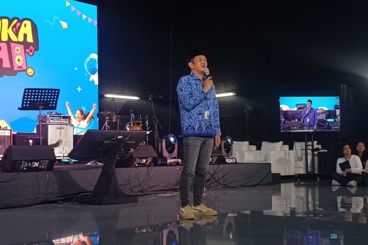 Managing Director Devie Emza dalam perayaan HUT-30 Kompas.com di Menara Kompas, Jakarta Pusat, Senin (15/9/2025).